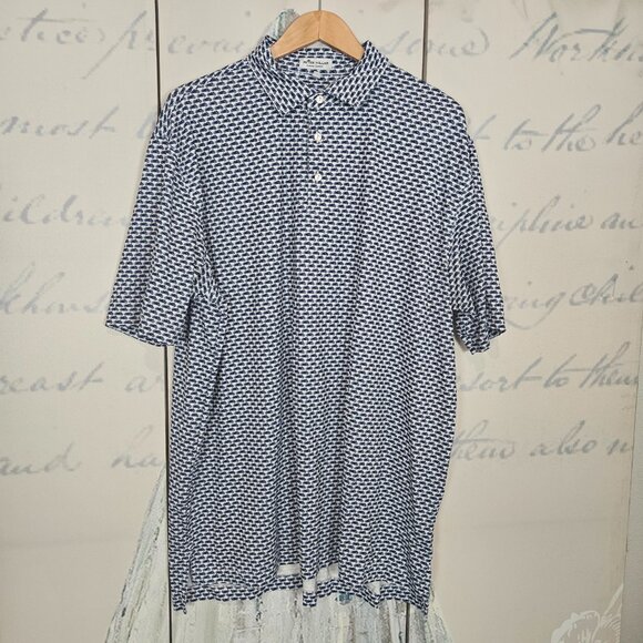 Peter Millar Summer Comfort Polo XL Motorcycle Print - Picture 1 of 8